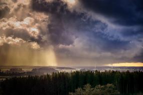 goodly Thunderstorm Evening Sun