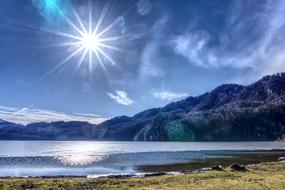 Backlighting sun