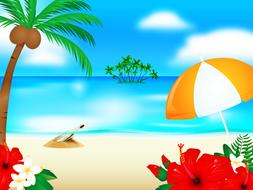 beach background drawing