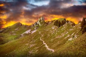 wonderful Mountains Sky Clouds