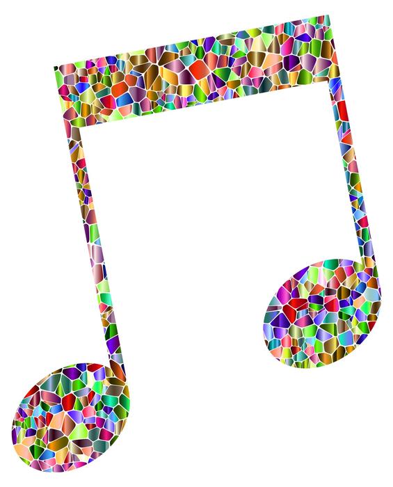 abstract colorful note