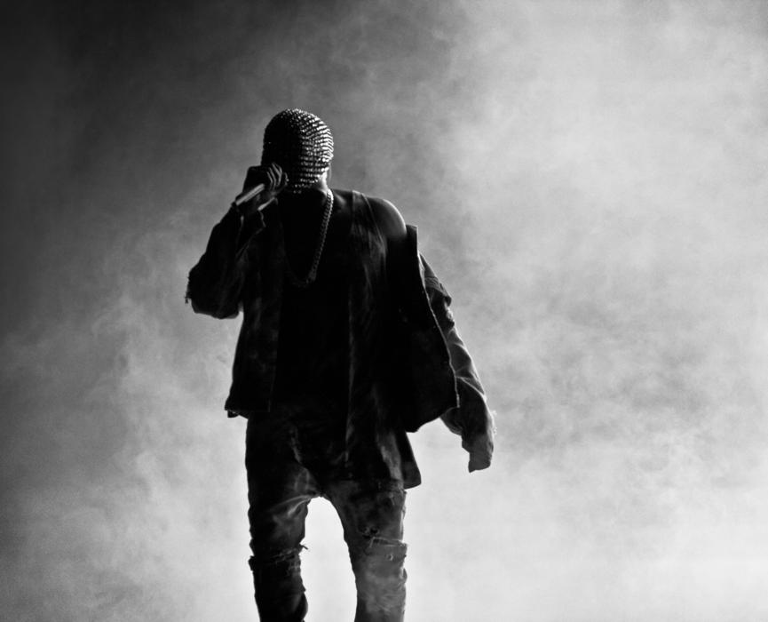 singer in haze in black and white background