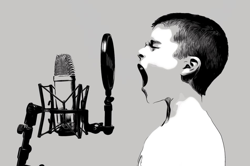 shouting boy