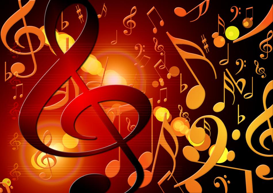 wallpaper with music treble clef
