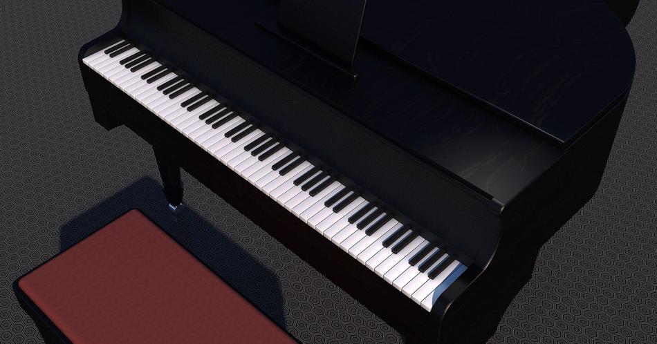 the armchair is near the piano