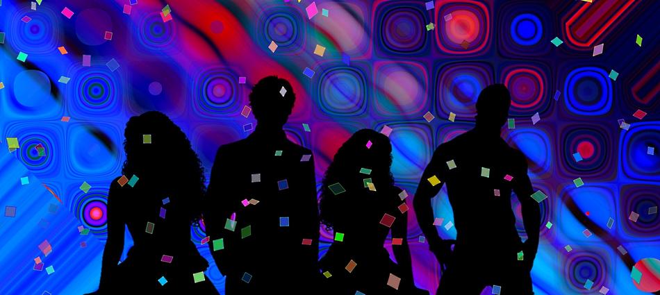wallpaper with party people