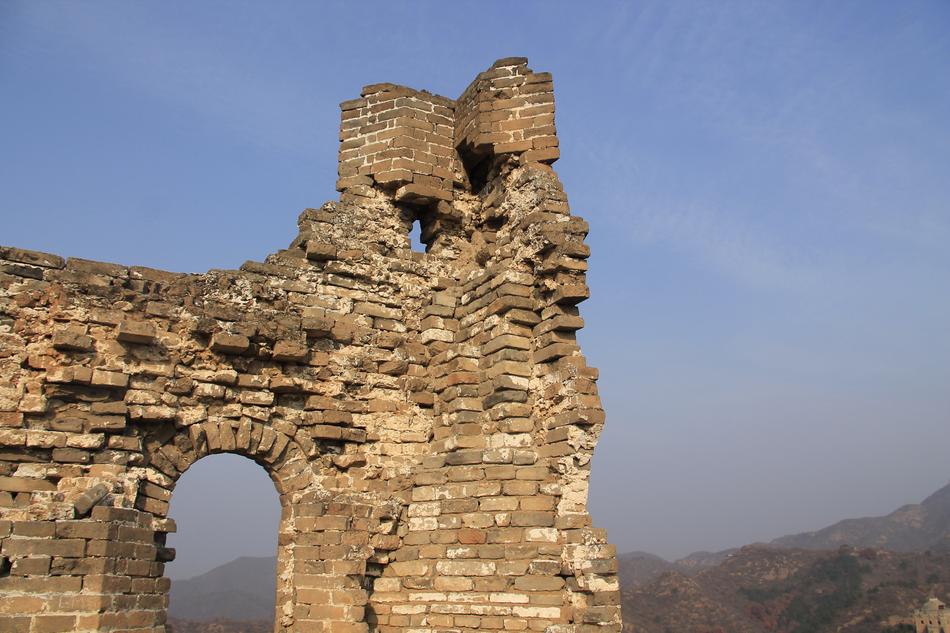destroyed part of the Great Wall of China