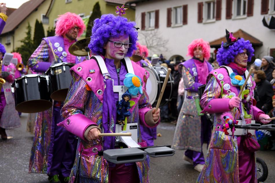 Colorful music band on the street
