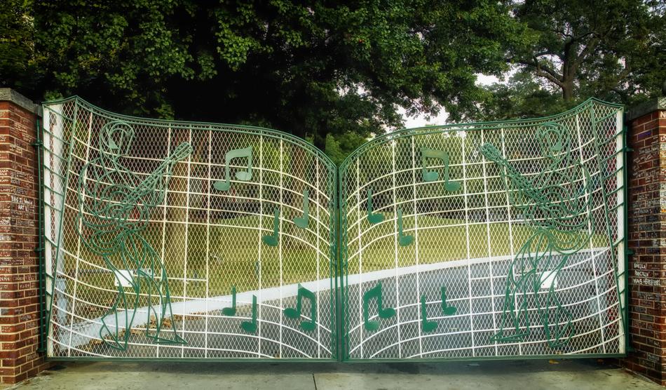 gates with musical note