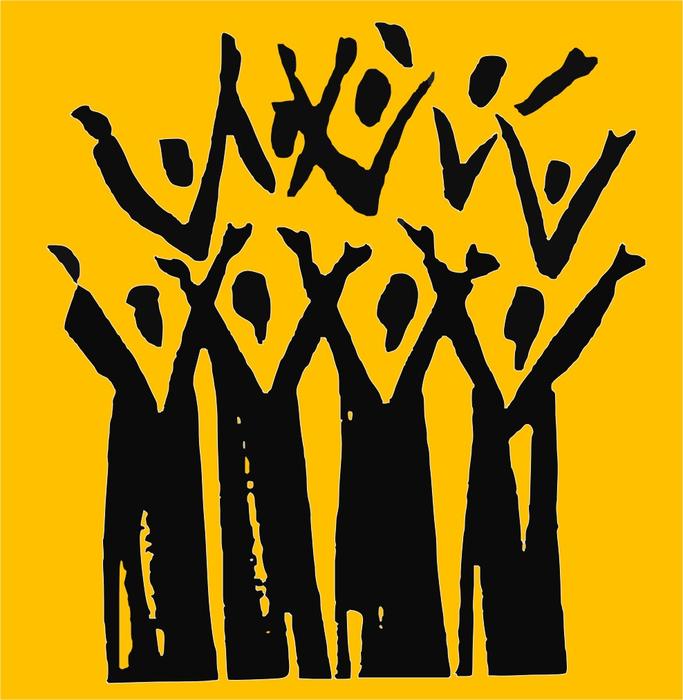 choir joy praise sing drawing
