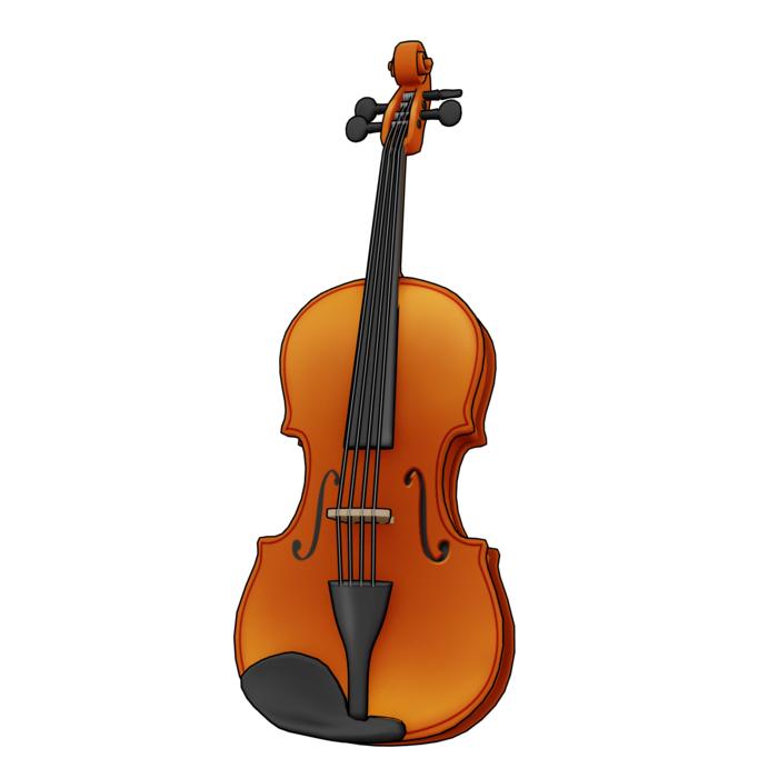 violin on the white background