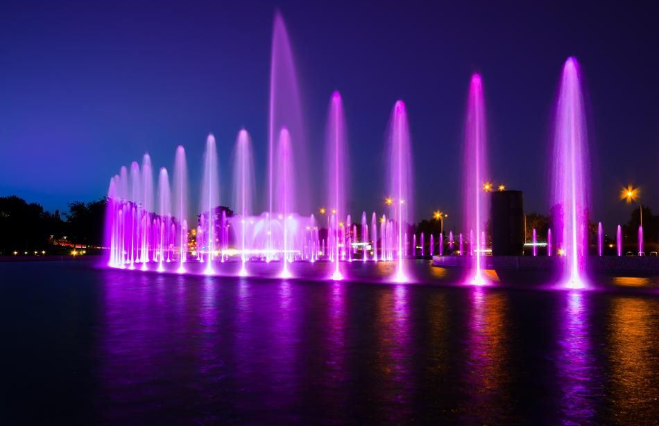 fountains in Warsaw
