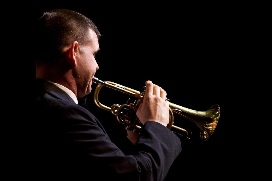 Musician plays Trumpet on Performance