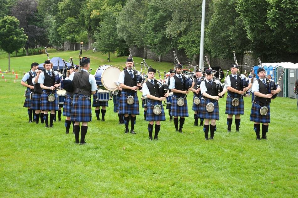 band of bagpipers in Scotland