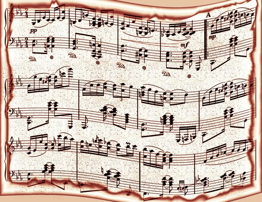 clipart of music paper background design