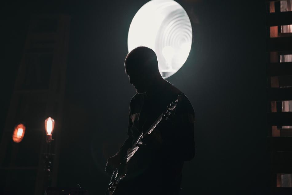 Man and moon