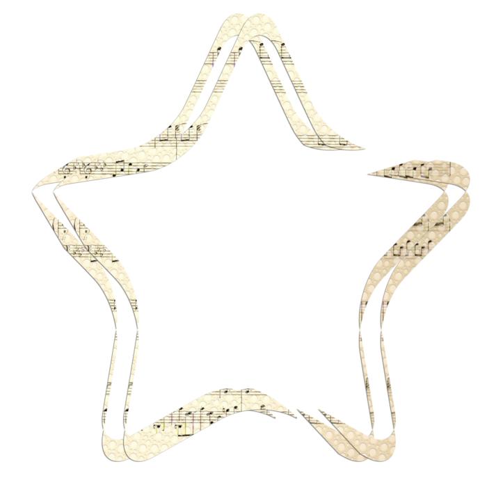 frame in the form of a star on a white background