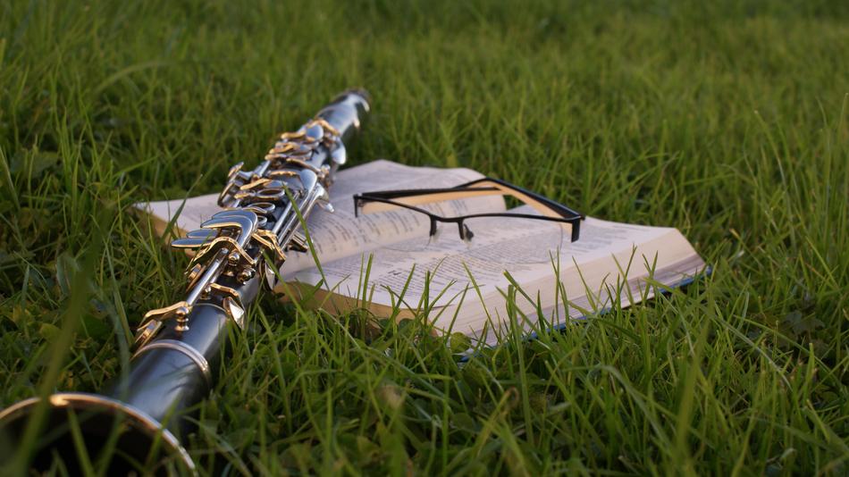 Bible Music and book grass