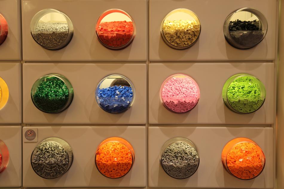 Round Colorful Lego plastic