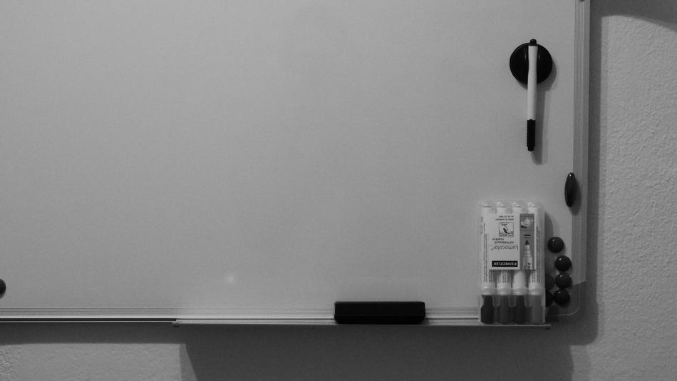 Blackboard Magnetic Board black and white