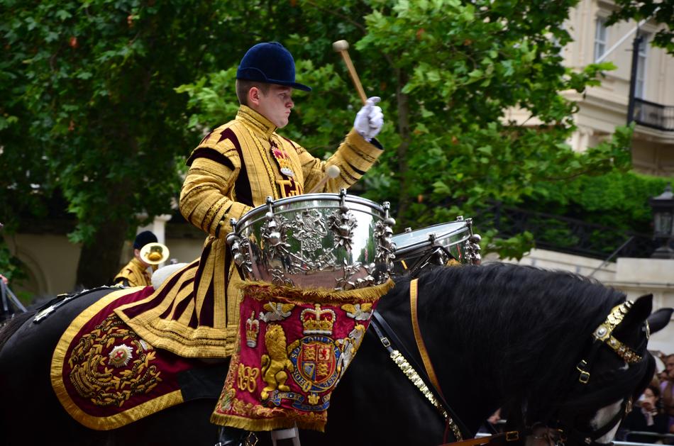 horse drummer as royal tradition