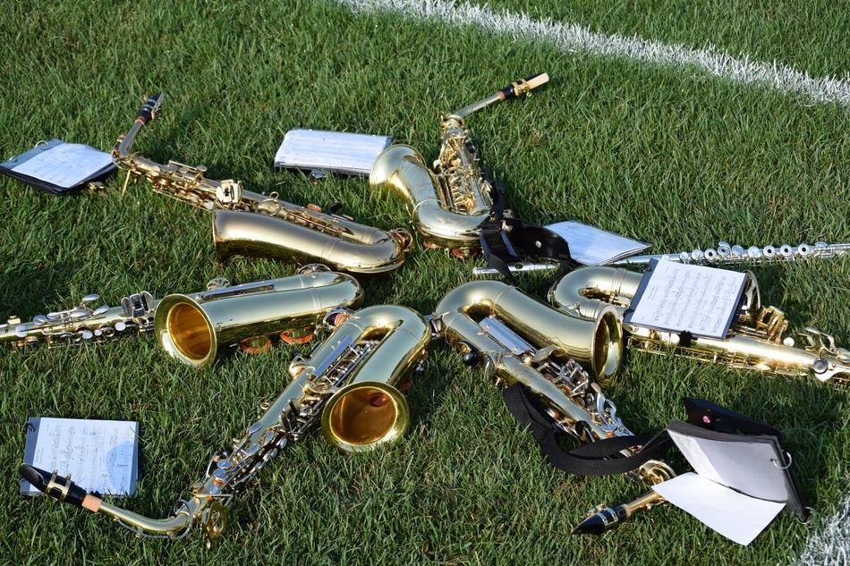 saxophone sun abstract