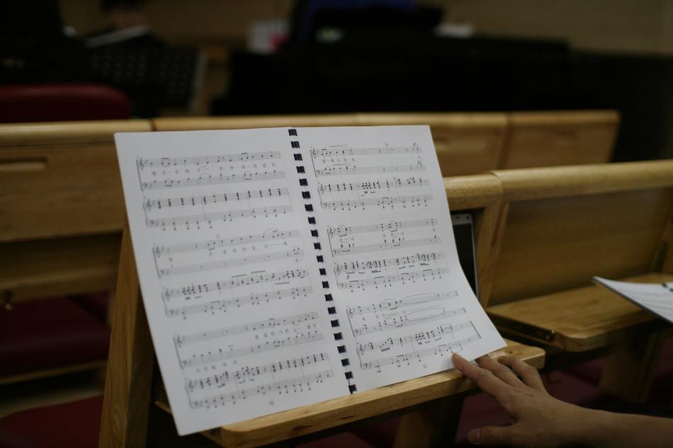 Sheet Music notes in Church