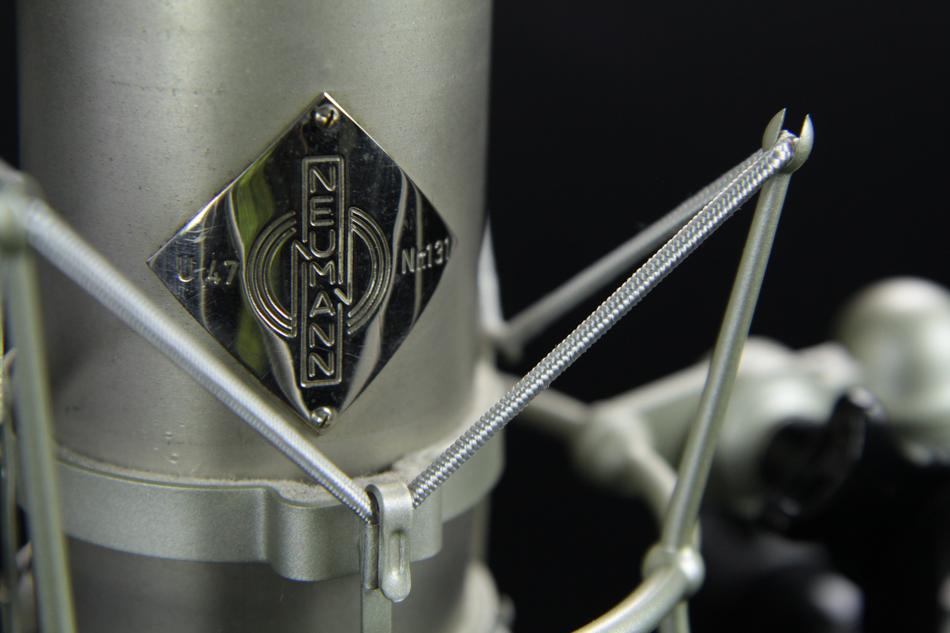 Vintage steel Microphone, detail