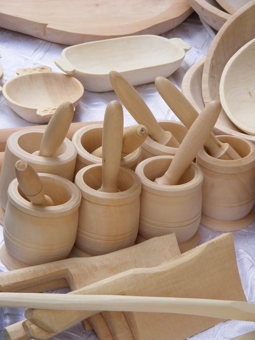 traditional Romanian Wooden Dishware