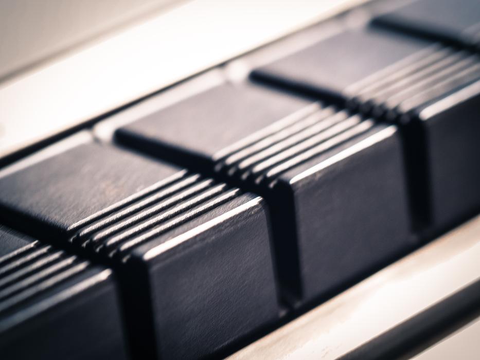 tape recorder keys close-up