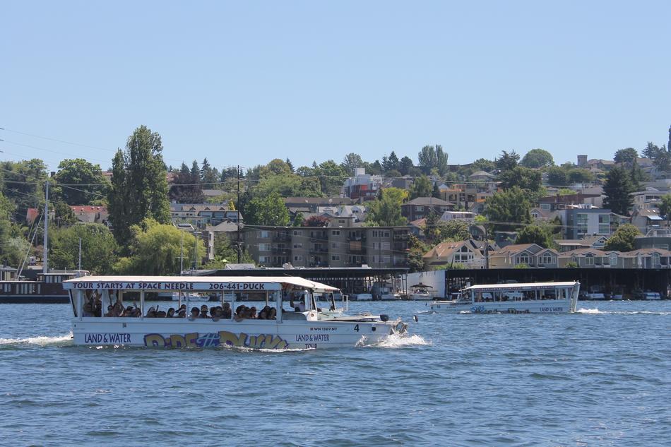 boat on the lake Union