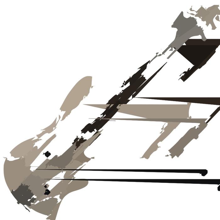 guitar, abstract drawing