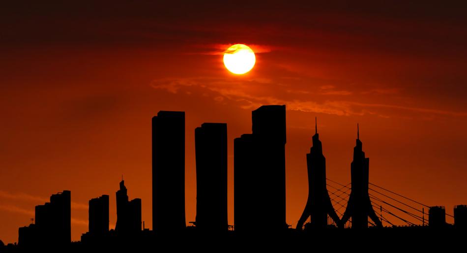 sunset landscape urban