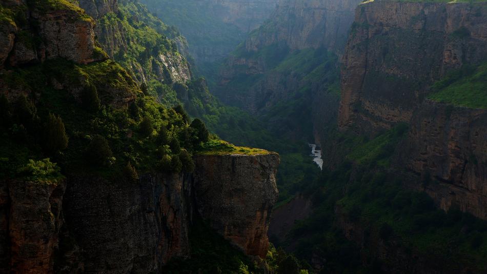 deep canyon in Aksu, Kazakhstan