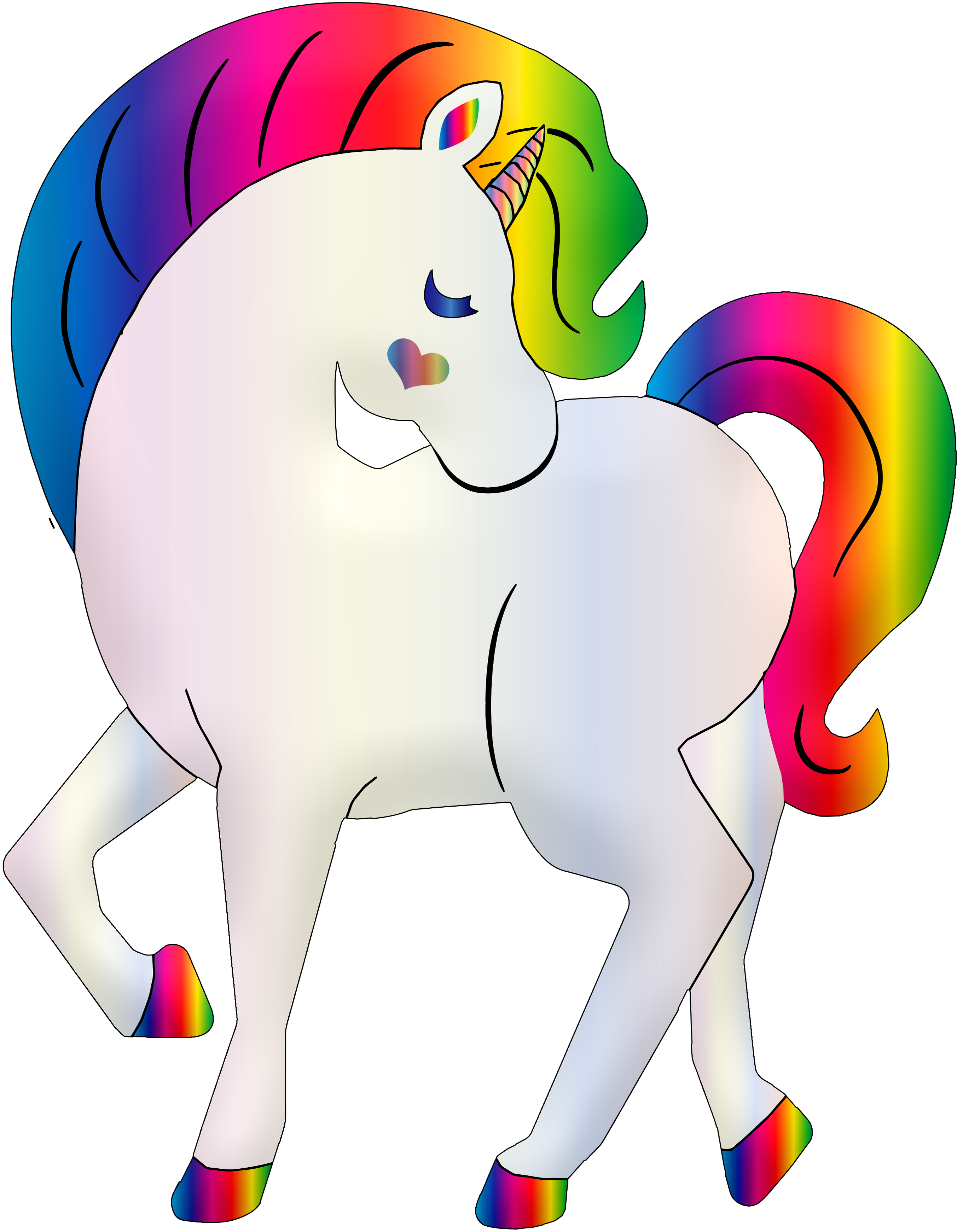 Gorgeous Rainbow Unicorn Drawing Free Image Download