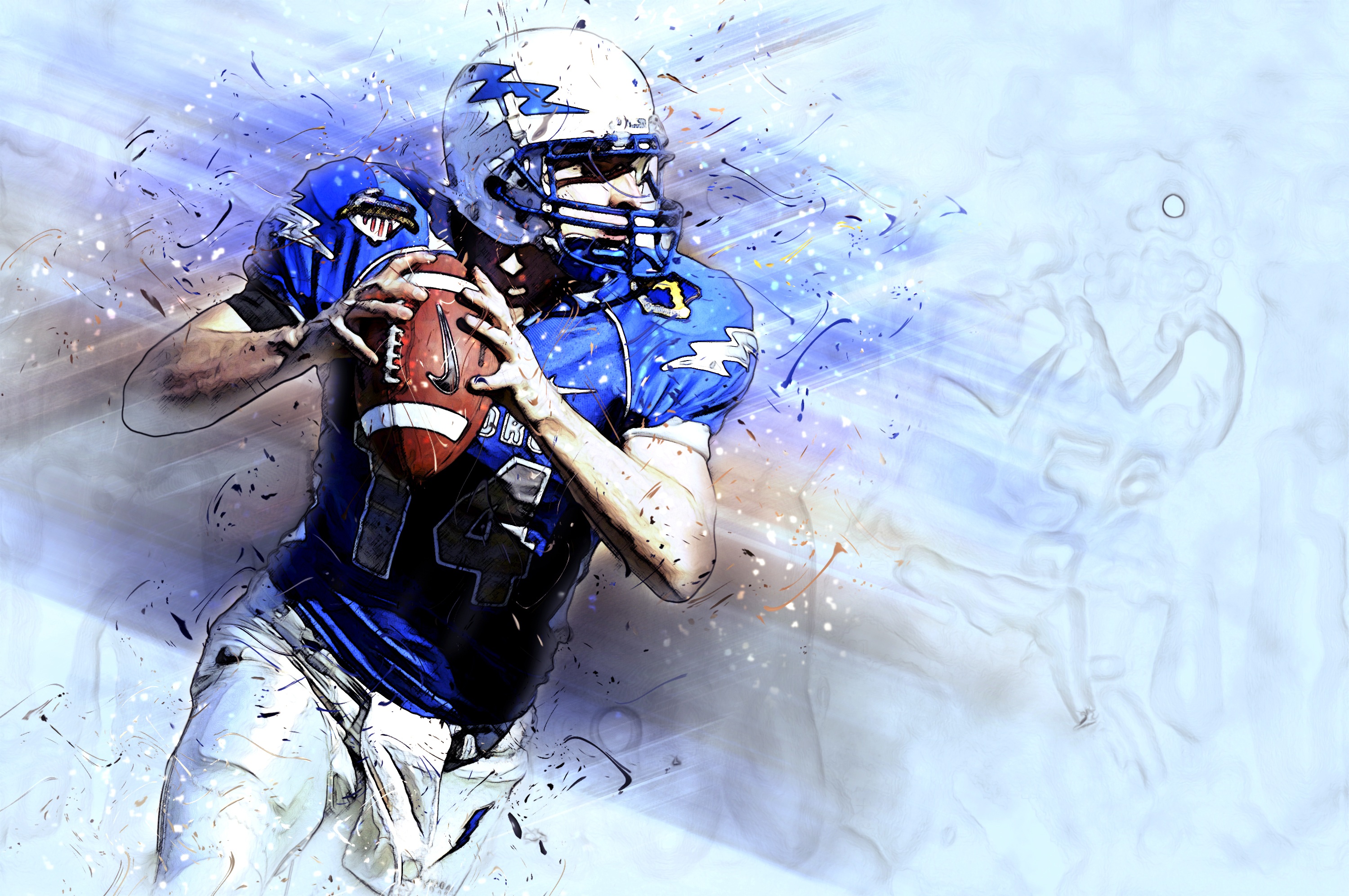 Quarterback american football drawing free image download