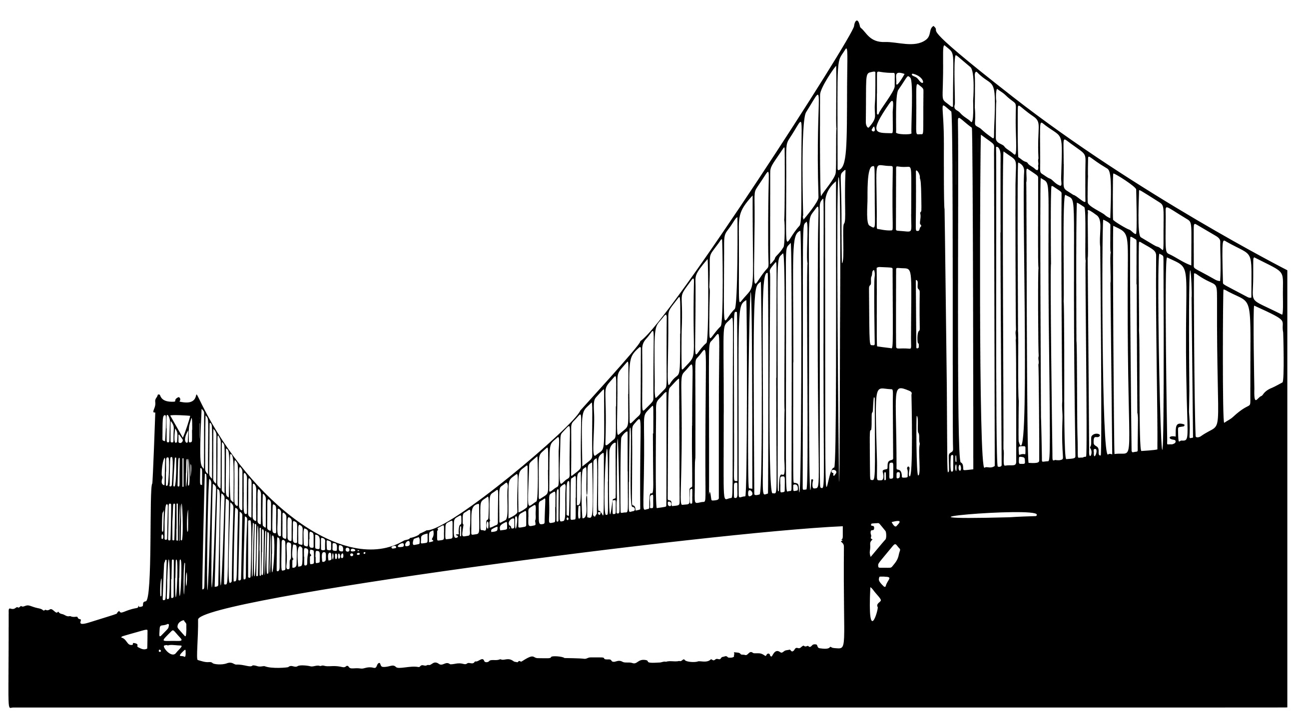 Golden Gate Bridge As A Drawing Free Image Download