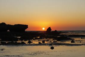 dawn over the warm sea