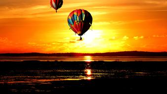 incredibly beautiful Sunset Balloons Sky