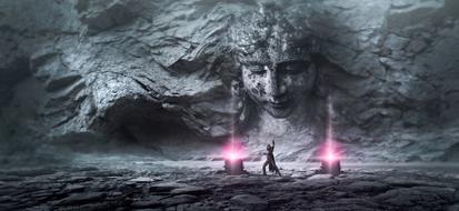 Fantasy Rock Wall drawing