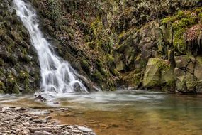 Waterfall Volcanic Stones