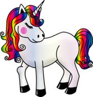 unicorn rainbow colorful drawing