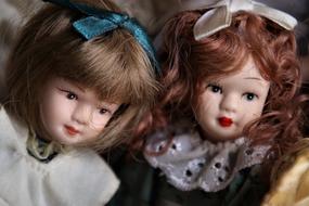 two vintage porcelain dolls