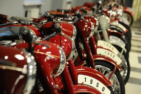 exhibition of retro motorcycles