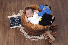 Newborn Pilot Theme on photoshoot