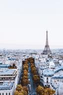 Eiffel tower in cityscape, France, Paris