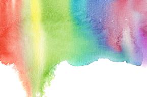 Colorful watercolor drawing at white background