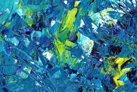 blue and green abstract Acrylic Paint Background