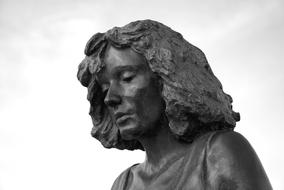 bronze statue of a woman