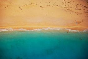 top view of the coastline
